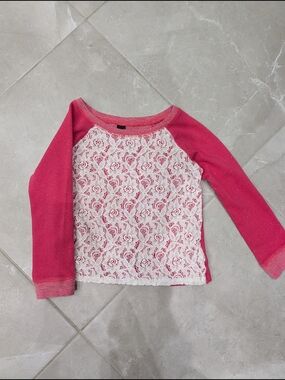4/$20 Jessica Simpson Lace Detail Long Sleeve Top – Girls Size 5